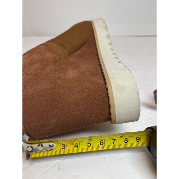 TOMS Wedge Ankle Boots in Chestnut Brown - Size 10US - Comfortable Suede Booties - Picture 5 of 8